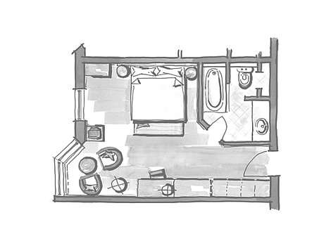 Example of room layout Comfort Plus