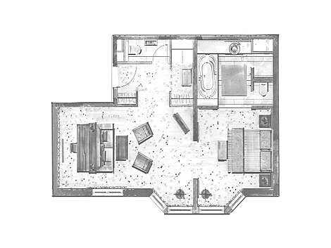 Example of room layout Superior Suite